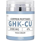 QUBIT GHK-Cu Copper Peptide Face Cream – 4% Peptides Moisturizer for Fine Lines, Wrinkles, Firming, Deep Hydration & Collagen – 2400mg GHK-Cu – for All Skin Types, 30g