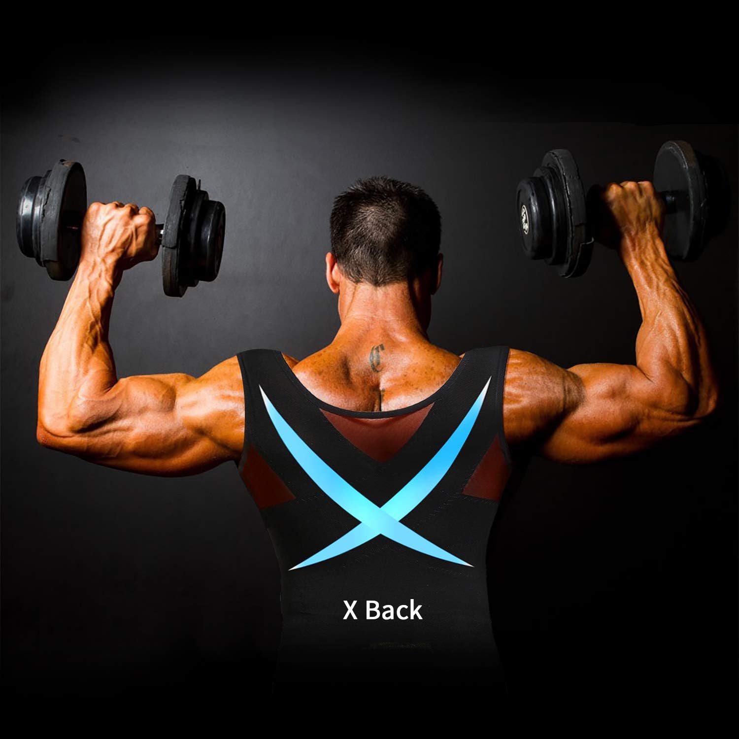 GKVK Mens Slimming Body Shaper Vest Chest Compression Shirt Abs Abdomen Slim Tank Top Undershirt at  Men’s Clothing store