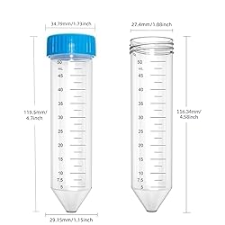 QOAEZK 50ml Conical Centrifuge Tubes, Concial