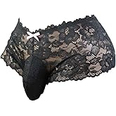 aishani Men's Lingerie Style Underwear - Soft Lace Pouch Briefs Panties,Breathable & Supportive for Everyday Wear