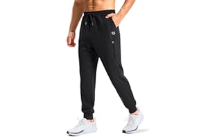 G Gradual Men's Joggers with Zipper Pockets Athletic Workout Running Track Pants Stretch Gym Sweatpants for Men