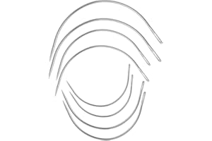 APAUSVCM 8 Pcs Curved Sewing Needles, Leather Hand Sewing Needles Upholstery Weaving Needle C Type Needles for Carpet Leather Canvas Repairing, Blocking Knitting, Modelling and Crafts (2''/2.5''/3''/3.5'')