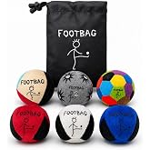 Capyland 3PC Hacky Footbags Set, 2oz Synthetic Suede Adult-Sized Sacks | Perfect for Adolescents and Beginners as Juggling Bags, Outdoor Games and Party Favors