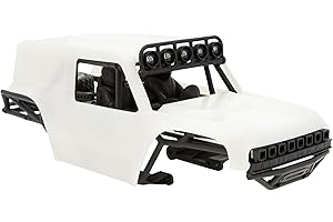 MEUS Racing MB18 TRX4M Body & Chassis Kit for Traxxas TRX4M Defender Bronco K10 F150 High Trail 1/18 RC Crawler Upgrades Parts (White)