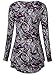 BAISHENGGT Women's Long Sleeve Buttons Tunic Top XXL Purple