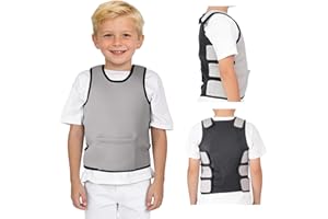 Weighted Vest for Kids - Adjustable Compression Vest with Removable Weights, Breathable Snug Fit Design for Sensory Needs