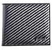 True Carbon Fiber Slim Genuine Leather Wallet (Short, Black)