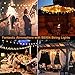 Solar String Lights Outdoor, LED String Lights Solar Patio Lights with 27 Bulbs, Waterproof, USB Rechargeable, 4 Lighting Modes, 27 FT Heavy Duty Patio Starry Lights for Backyard Garden Porch Party