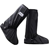 USHTH Black Waterproof Rain Boot Shoe Cover with Reflector (1 Pair)