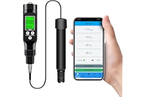 GOYERRNES Dissolved Oxygen Meter with Bluetooth, Dissolved Oxygen Test Kit with Electrode Filling Fluid, Support Data Save, View, Print