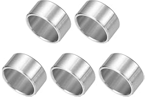 uxcell 5 Pcs Stainless Steel Spacers, 10mm ID x 12mm OD x 6mmL 304 Stainless Steel Bushing Screw Standoff Unthreaded Round Sp