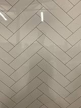 Floors To Walls Shower Panels Large 10mm Thick 1m Wide Chevron White Gloss view 3