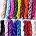 Pamir Tong Full-Colors 18bundles 180 Yards 2.0mm Satin/Rattail Silk Cord for Necklace Bracelet Beading Cord