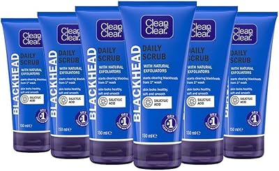 Clean & Clear Blackhead Clearing Daily Scrub 150 ml Pack of 6
