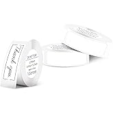 TuSamper D30 Label Tape 3 Rolls White Thermal Sticker Paper Compatible with Phomemo D30 Printer 12mm x 40mm Label Maker Tape Refills Self-Adhesive Thermal Labels 160 Pcs/Roll