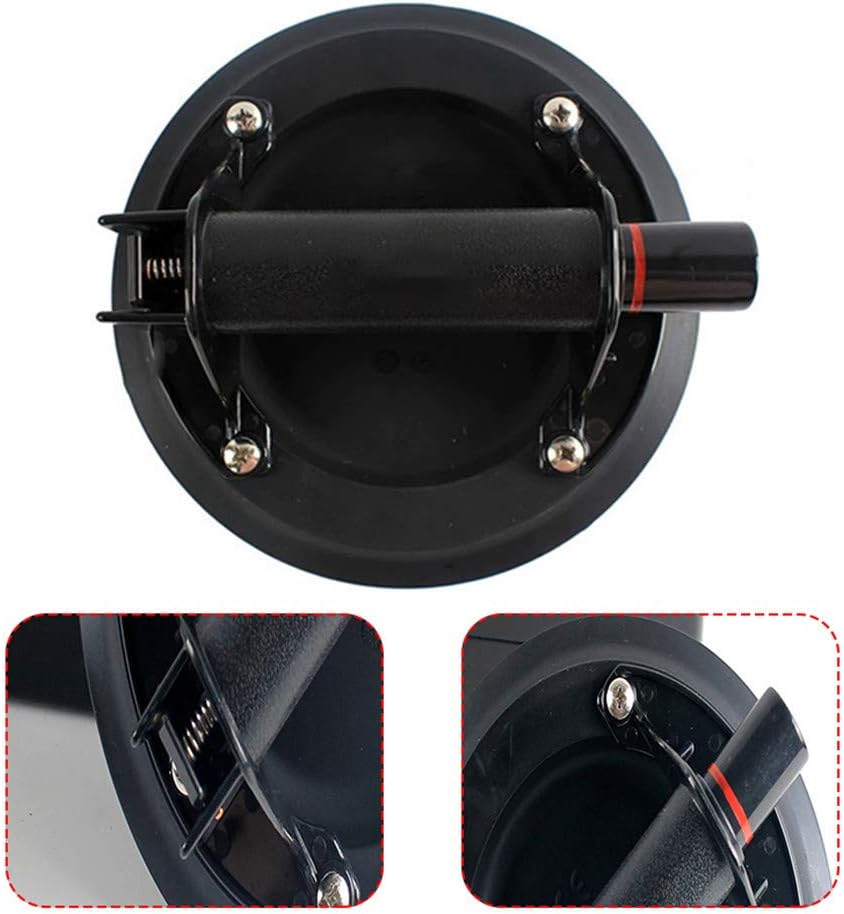 ETE ETMATE 8″ Glass Suction Cup Vacuum Glass Lifter with Metal Handle ...