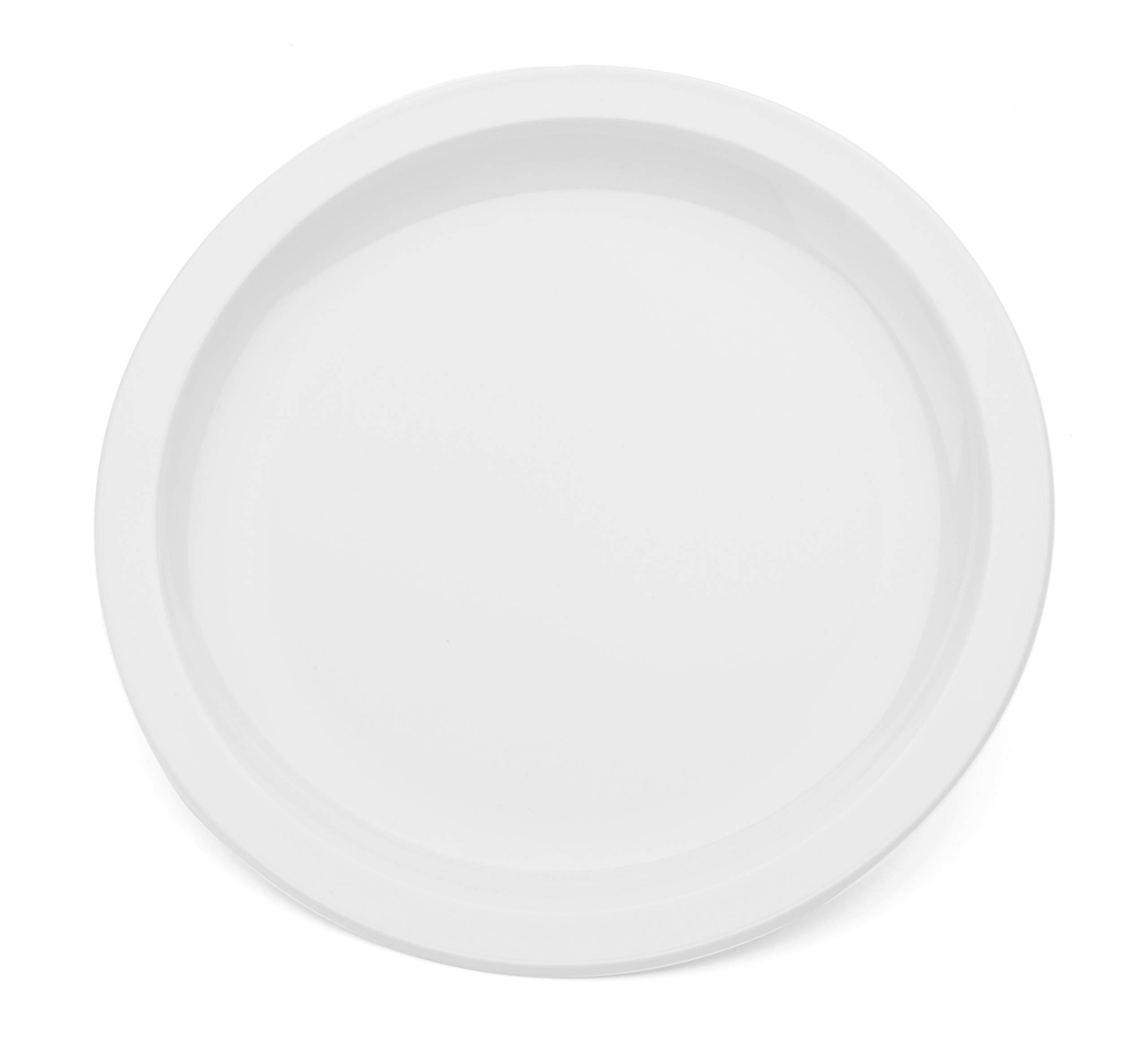 Harfield 23cm Polycarbonate Narrow Rimmed Plate White (Pack of 4)