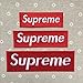 3 Pack Supreme Patches Sew on or Iron on Multi Size Patch Embroidered DIY Applique Badge Decorative (Red)