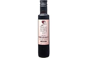 Pomegranate Balsamic Vinegar - Gourmet Barrel Aged Infused Balsamic Vinegar - Great for Dressing Dipping Glazing - No Artific