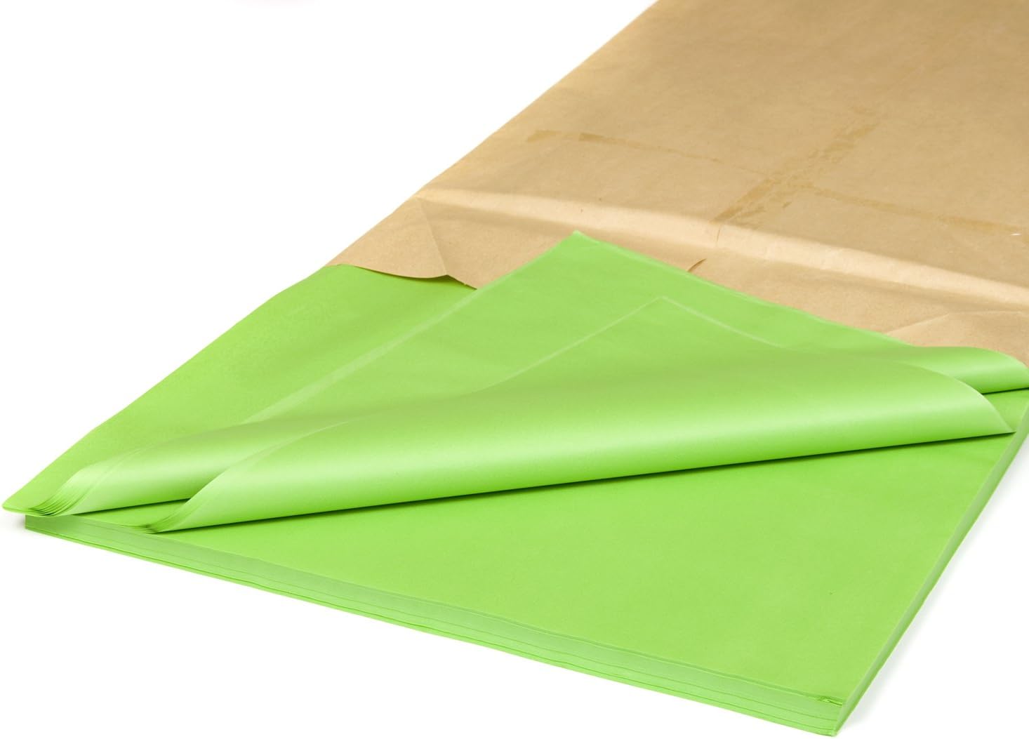 bag it Plastics Apple Green Tissue Paper 20" x 30" 500mm x 750mm Pack
