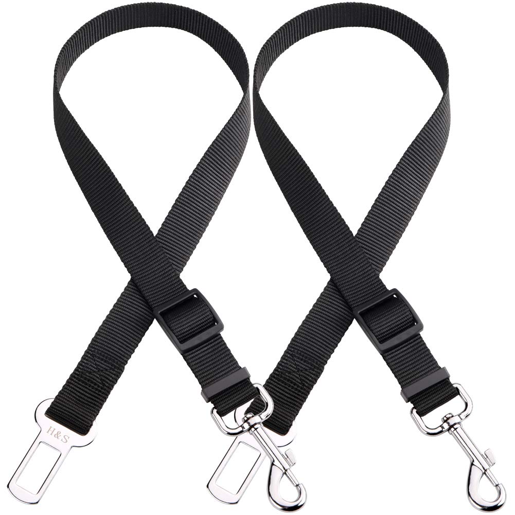 H&S. 2 Dog Car Seat Belt Lead Restraint Harness Seatbelt Attachment