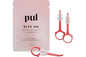 PUL Pack of 3 Reusable 2-in-1 Aligner Seating Chewie & Removal Tool — Compatible with Invisalign, Removable Braces, Retainers