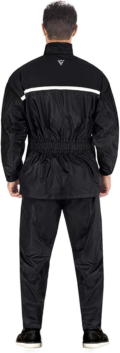 Viking Cycle Motorcycle Rain Gear - Two Piece Motorcycle Rain Suit: Clothing