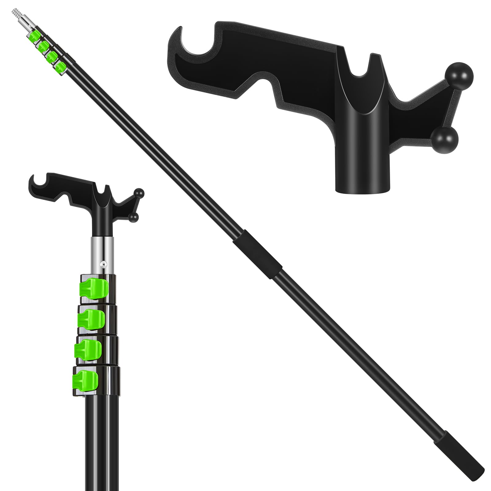 Photo 1 of *UNTESTED*
Leriton 7-30 ft Telescopic Extension Pole with Utility Hook, Multi-Purpose Aluminum Pole for Painting, Dusting and New Year Window Cleaning Christmas Lights Installation Without a Ladder(Green)