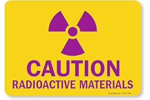 SmartSign "Caution: Radioactive Materials" with Graphic, Vinyl Label, 7" X 10"