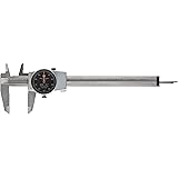 Brown & Sharpe 599-579-5 Dial Caliper, Stainless Steel, Black Face, 0-6" Range, +/-0.001" Accuracy, 0.001" Resolution, Meets DIN 862 Specifications