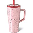 BrüMate Era 30 oz Tumbler with Handle and Straw | 100% Leakproof Insulated Tumbler with Lid and Straw | Made of Stainless Steel | Cup Holder Friendly Base | 30oz (Be Mine)
