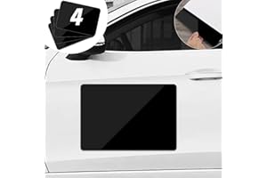 XYK 4 Pack Black Blank Car Magnets with 50 mils, Prevent Car Scratches & Dents, Rounded Corners Blank Car Magnet Set, Magnet for Car to Advertise Business and Cover Company Logo