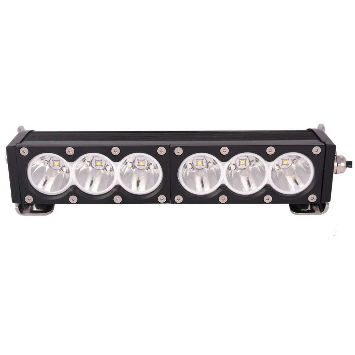 Photo 1 of Lightronic Off-Road 10" Single Row LED Light Bar, 6000K Cool-White Spot Beam for Headlight High Beam Supplement, 12V/24V DC, Corrosion Resistant, Rugged Die-Cast Aluminum Housing, 1-Pack
