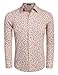 COOFANDY Men's Floral Print Slim Fit Long Sleeve Casual Button Down Shirt