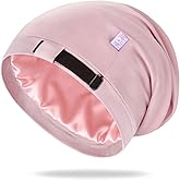 OLESILK Mulberry Silk Bonnet for Sleeping Women, Real Silk, Not Satin Pink