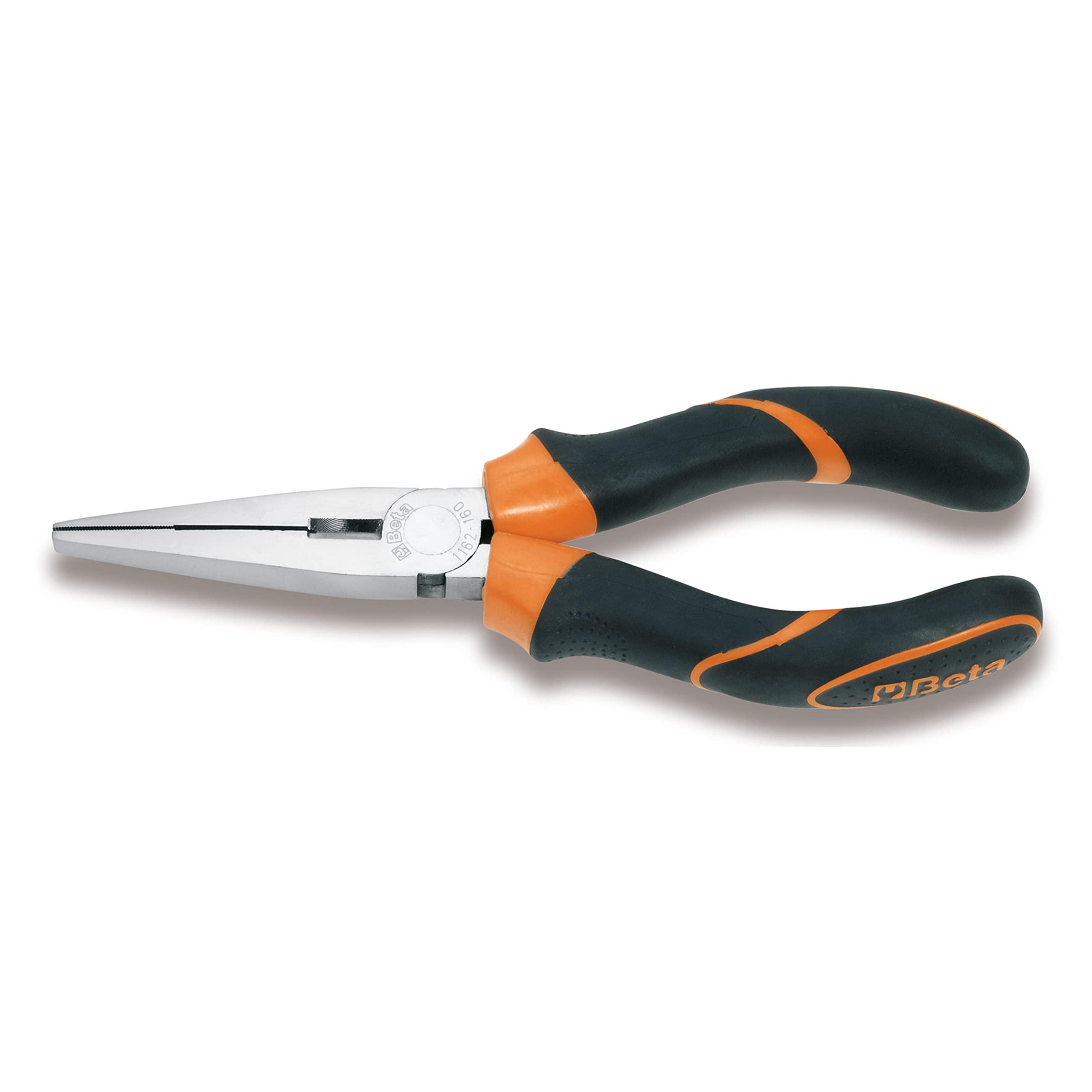 Beta 11620036 Model 1162 Bm160 Flat Knurled Nose Pliers, Bi-Material Handles, 160mm Extra Long