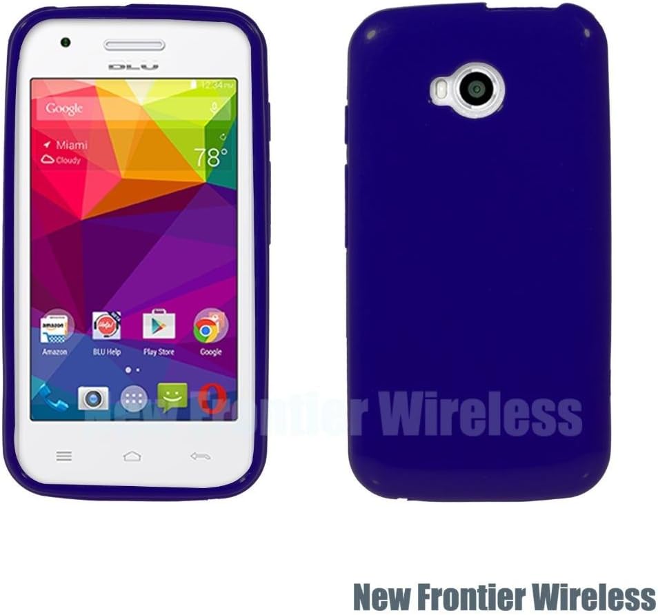 BLU Dash L (D050U) TPU Gel Rubber Soft Skin Silicone Protective Case Cover (TPU Blue)