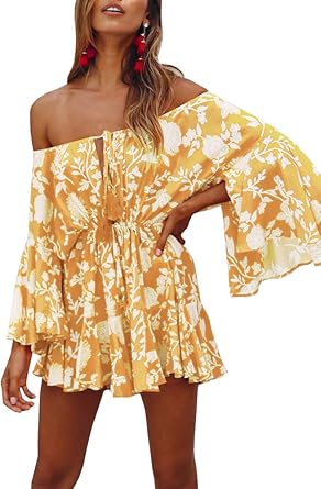 yellow short sundress