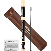 Eastar Baroque C Soprano Recorder for Kids Beginners Kit, Brown, ERS-21BB | ABS