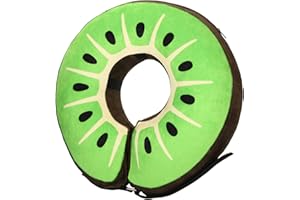 LEO IRIS Dog Cone for Large Medium Small Dogs and Cats, Inflatable Dog Donut Collar Cone Soft Recovery Cones for Dogs After Surgery, Adjustable E Collar Does not Block Pet Vision(Kiwi-L)