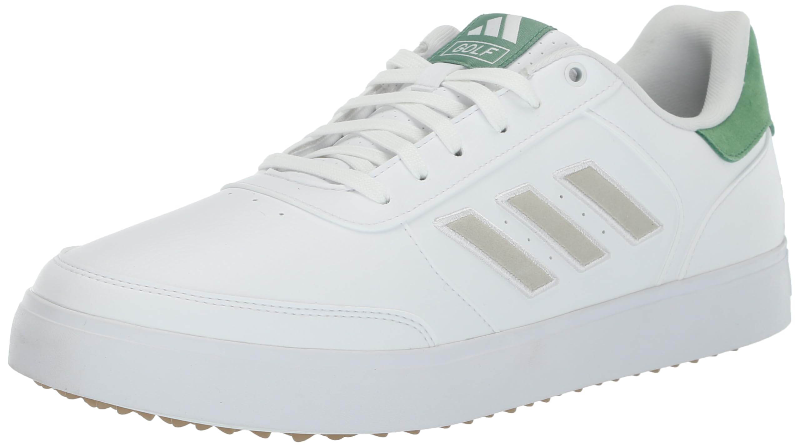 adidas Men’s Retrocross 24 Spikeless Golf Shoes, Footwear White/Preloved Green, 7