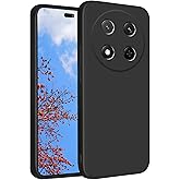 Yarxiawin Phone Case for Honor Magic 7 Lite, Silky Soft Touch for Honor Magic 7 Lite Case Silicone Shockproof Slim Cute Anti Fingerprint Protective Cover Aesthetic (Black)
