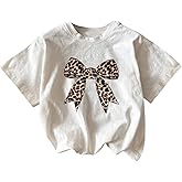 QJQ Girl's Cute Graphic T Shirts Short Sleeve Crewneck Tees Summer Trendy Preppy Tops Clothes