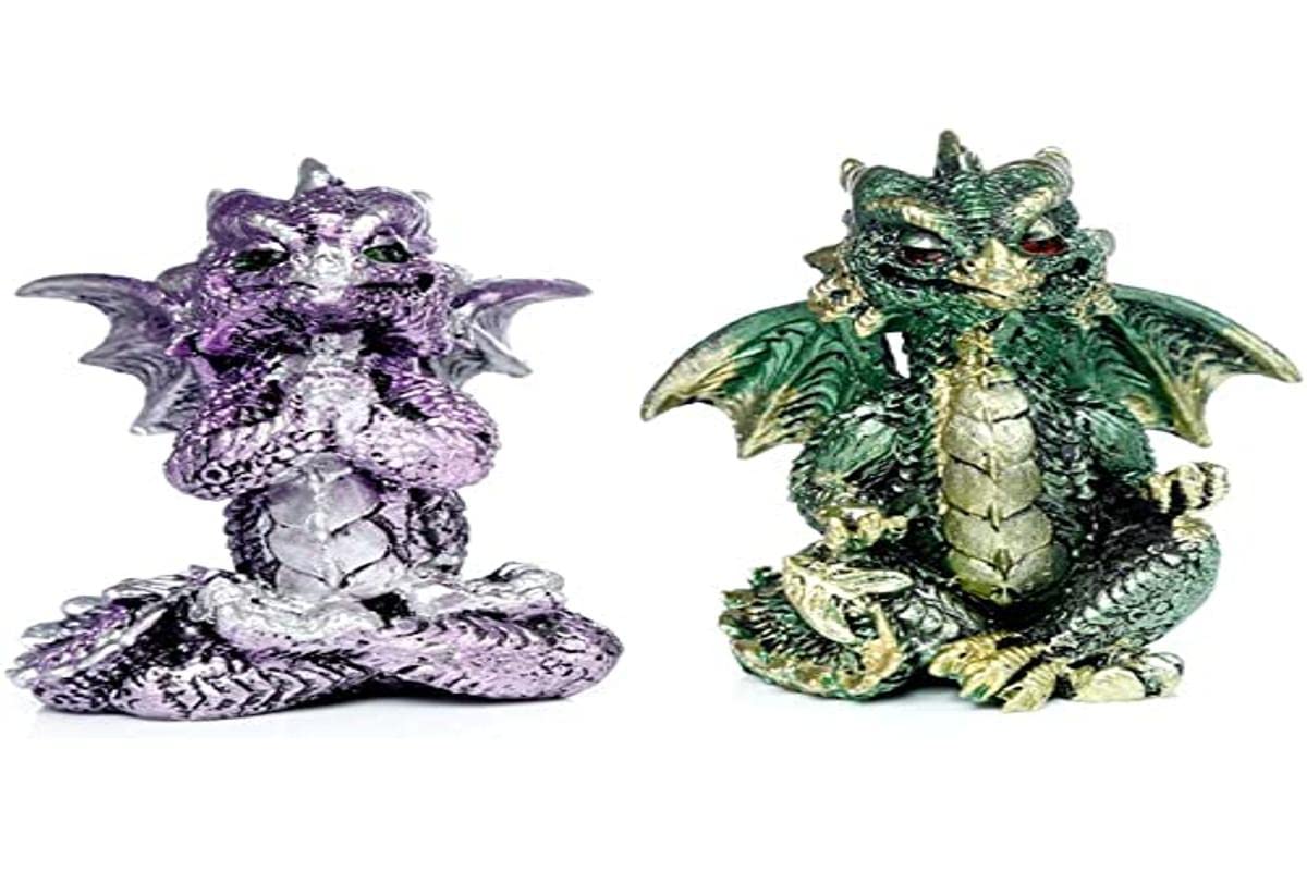 Puckator Elements Yoga Peace Dragon - Home Decoration - Peace Dragon - Ornaments - Resin - Home Accessories - - Living Room Accessories - Fantasy Gifts For Men