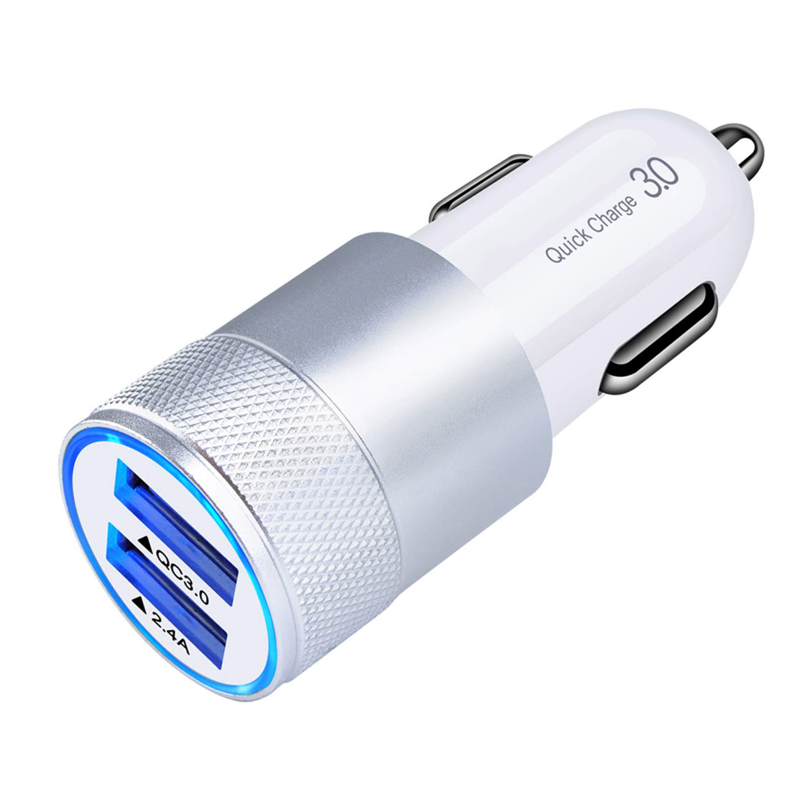 Fast Car Charger, Quick Charging 5.4A/30W Phone USB Car Charger Adapter Rapid Plug 2 Port Cigarette Lighter Charger Flush Compatible Samsung Galaxy S23 S22 S21 S20 Ultra S10e S10 S9 S8 Note, iPhone