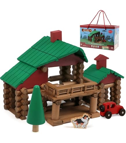 Amazon.com: Ideal Frontier Logs Classic All Wood 114-Piece