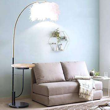 feather tall lamp