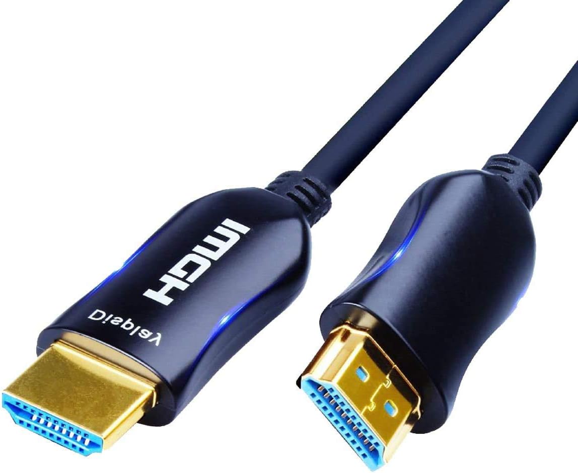 LBG Products Ultra Slim Extra Long HDMI Fiber Optic Cable 2.0b 30m Light High Speed Support 18Gbps 4K at 60Hz subsampling 4:4:4/4:2:2/4:2:0 for PC &TV (100FT)