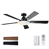 addlon Ceiling Fans with Lights, 52 inch Flush