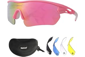 OUTDOOR SPARTA Polarized Sports Sunglasses Cycling Glasses With 5 Interchangeable Lenses Driving Shades For Men & Women